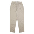 TOMMY HILFIGER Womens Cotton Beige Regular Leg Trousers W27 L32 Classic Zip
