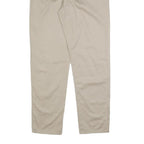 TOMMY HILFIGER Womens Cotton Beige Regular Leg Trousers W27 L32 Classic Zip
