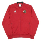 ADIDAS Mens Red Soccer Club Jacket M Polyester Blend Zip Track Sportswear