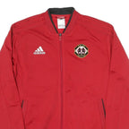 ADIDAS Mens Red Soccer Club Jacket M Polyester Blend Zip Track Sportswear