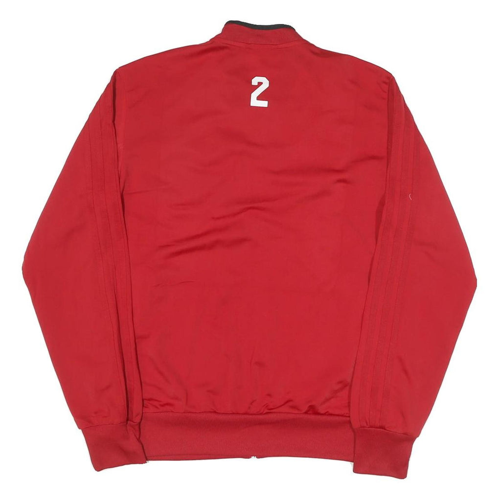 ADIDAS Mens Red Soccer Club Jacket M Polyester Blend Zip Track Sportswear