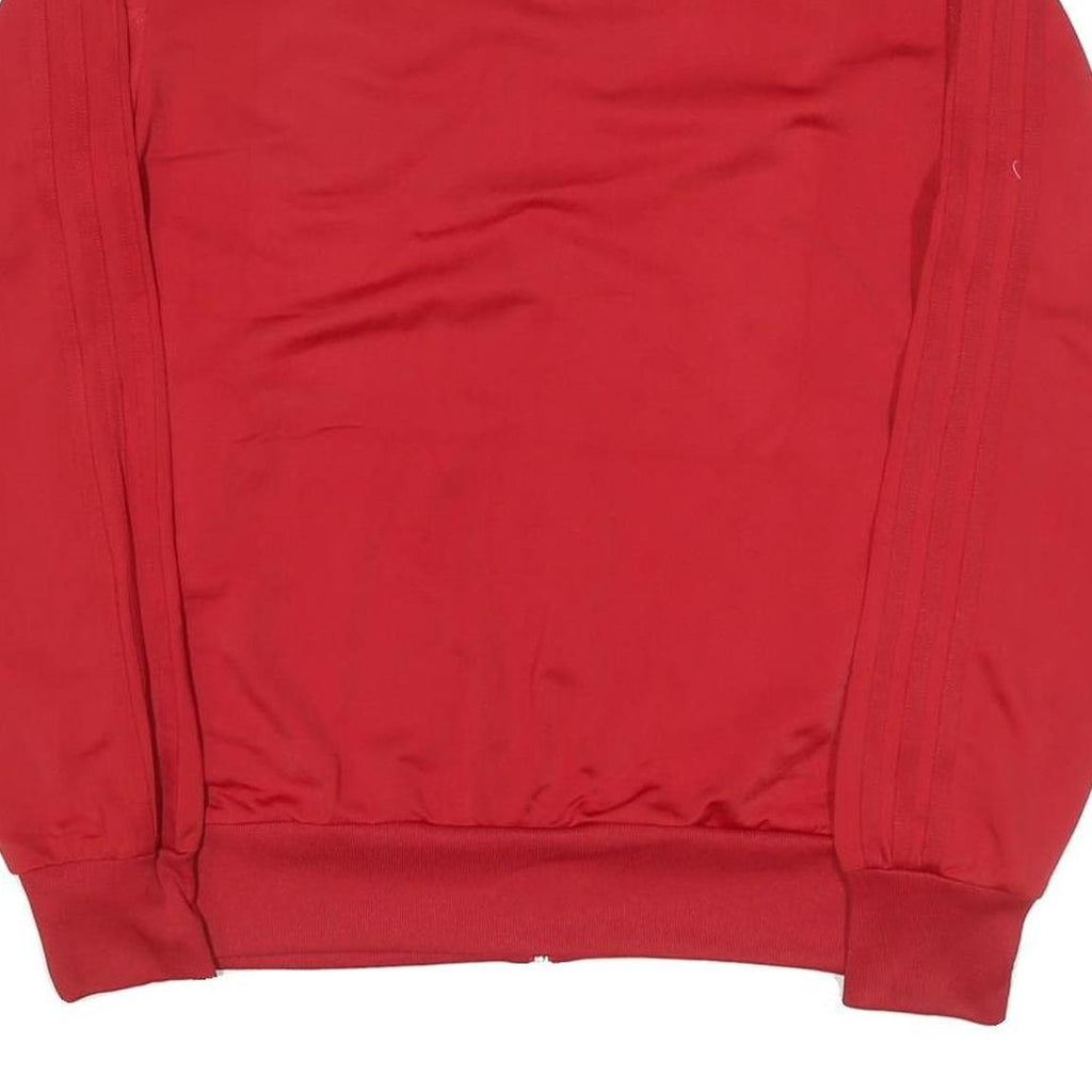 ADIDAS Mens Red Soccer Club Jacket M Polyester Blend Zip Track Sportswear