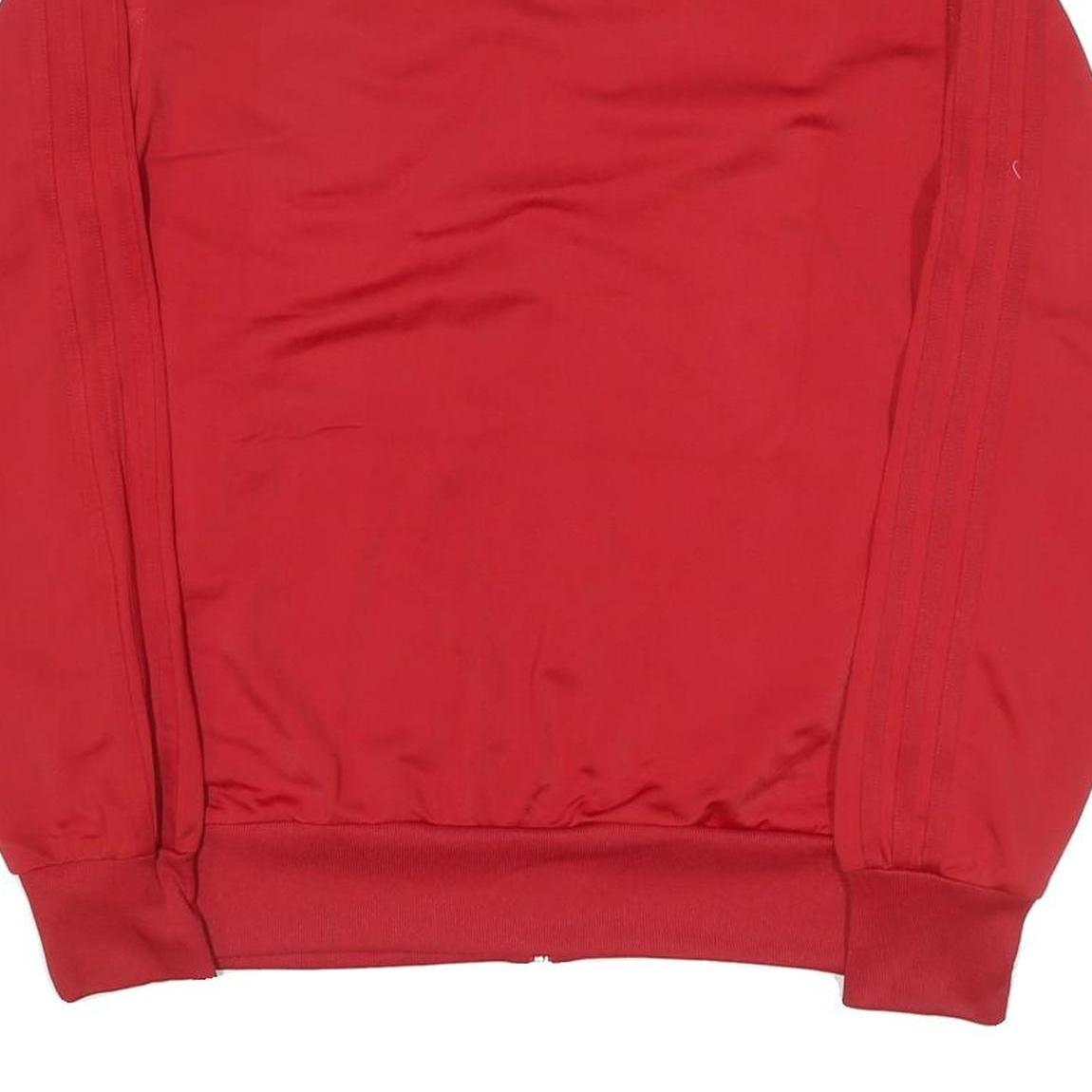 ADIDAS Mens Red Soccer Club Jacket M Polyester Blend Zip Track Sportswear