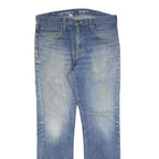 CARHARTT Mens Blue Regular Straight Denim Light Wash Jeans W34 L32 Zip Closure
