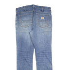 CARHARTT Mens Blue Regular Straight Denim Light Wash Jeans W34 L32 Zip Closure