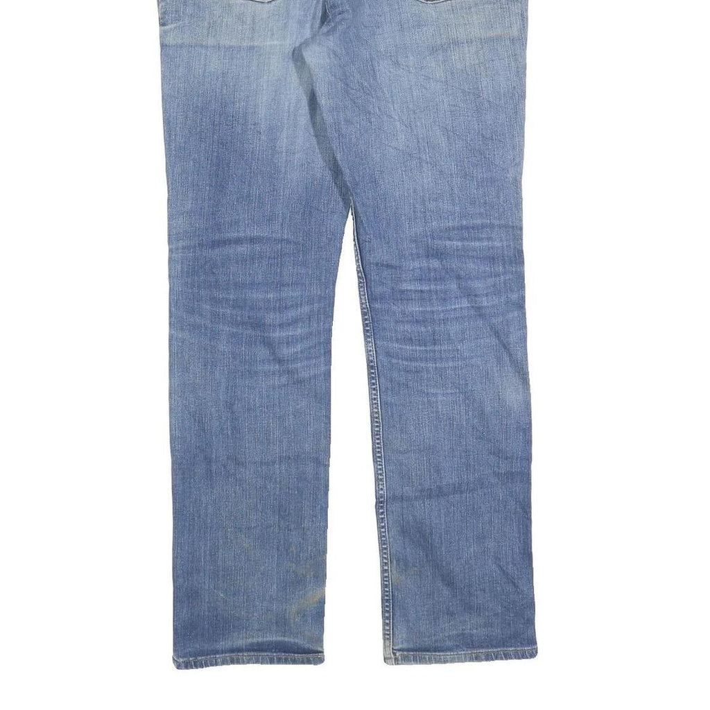 CARHARTT Mens Blue Regular Straight Denim Light Wash Jeans W34 L32 Zip Closure