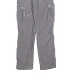 CARHARTT Mens Cotton Blend Grey Relaxed Cargo Trousers W32 L31 Durable Workwear