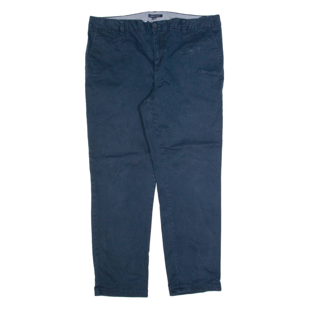 TOMMY HILFIGER Chino Womens Trousers Blue Slim Straight W36 L28
