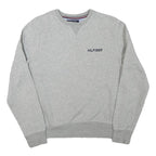 TOMMY HILFIGER Mens Grey Crew Neck M Cotton Blend Sweatshirt Casual