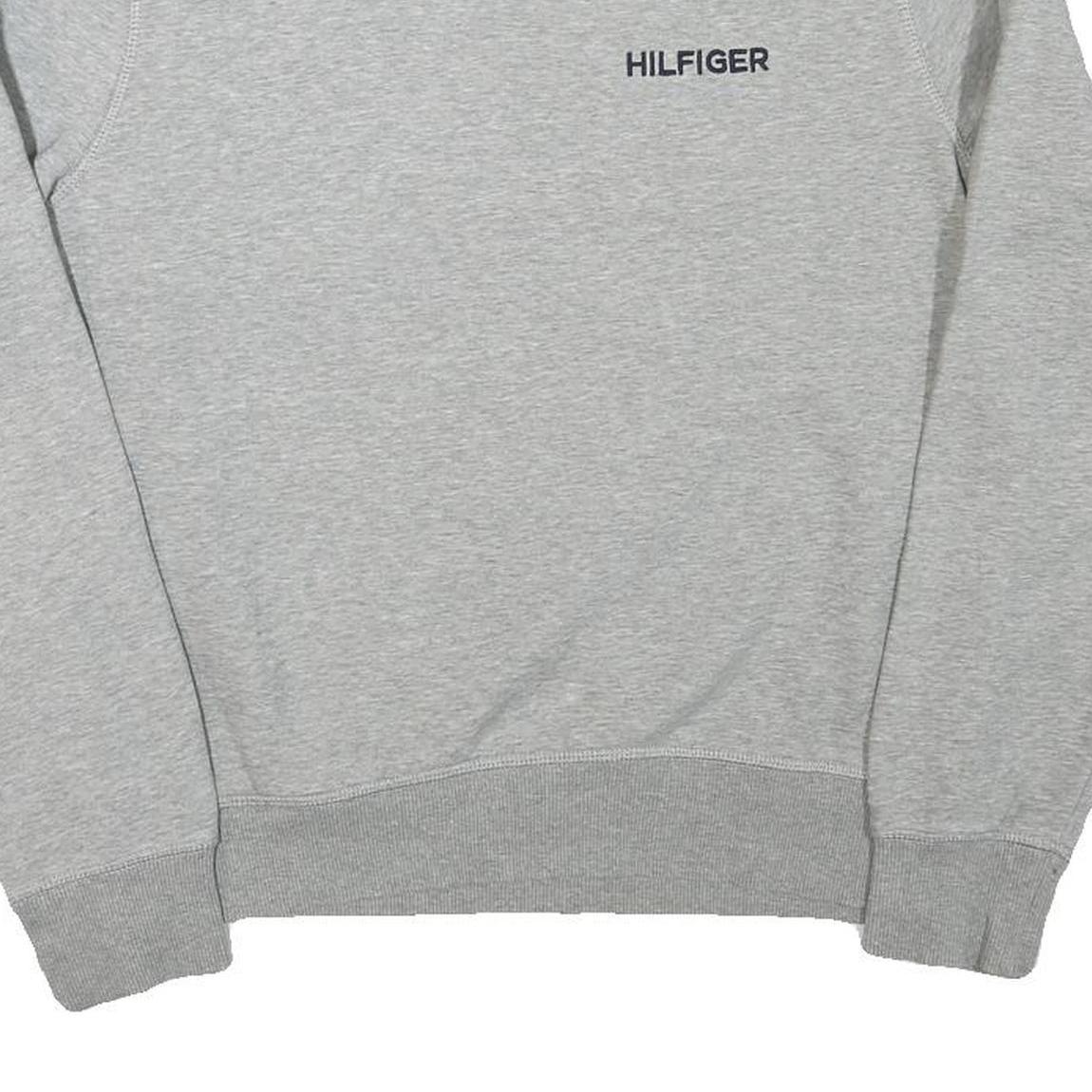 TOMMY HILFIGER Mens Grey Crew Neck M Cotton Blend Sweatshirt Casual