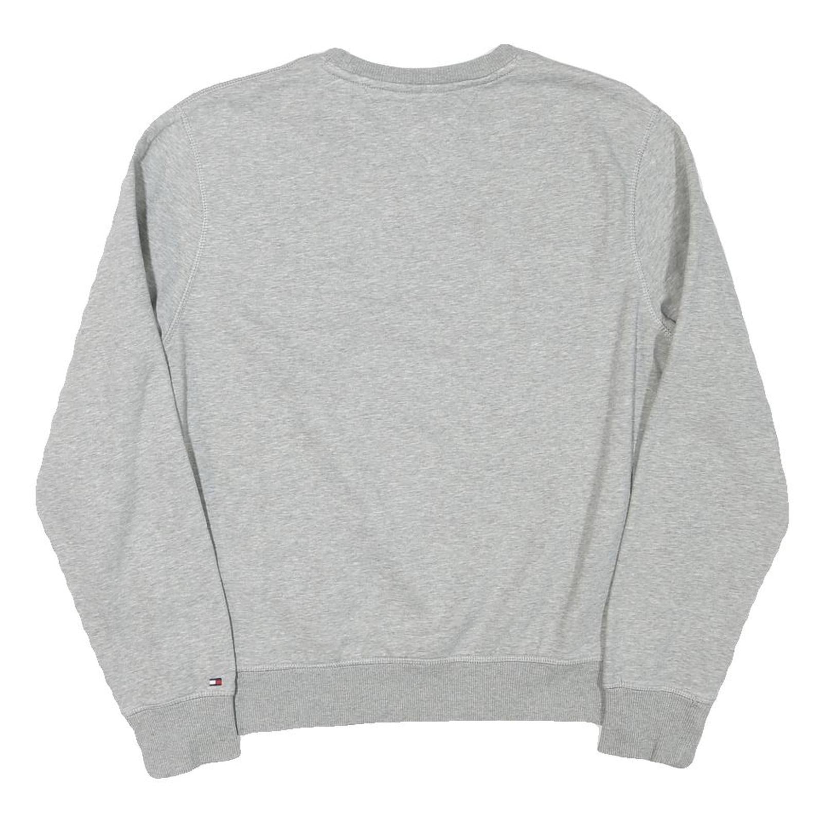 TOMMY HILFIGER Mens Grey Crew Neck M Cotton Blend Sweatshirt Casual
