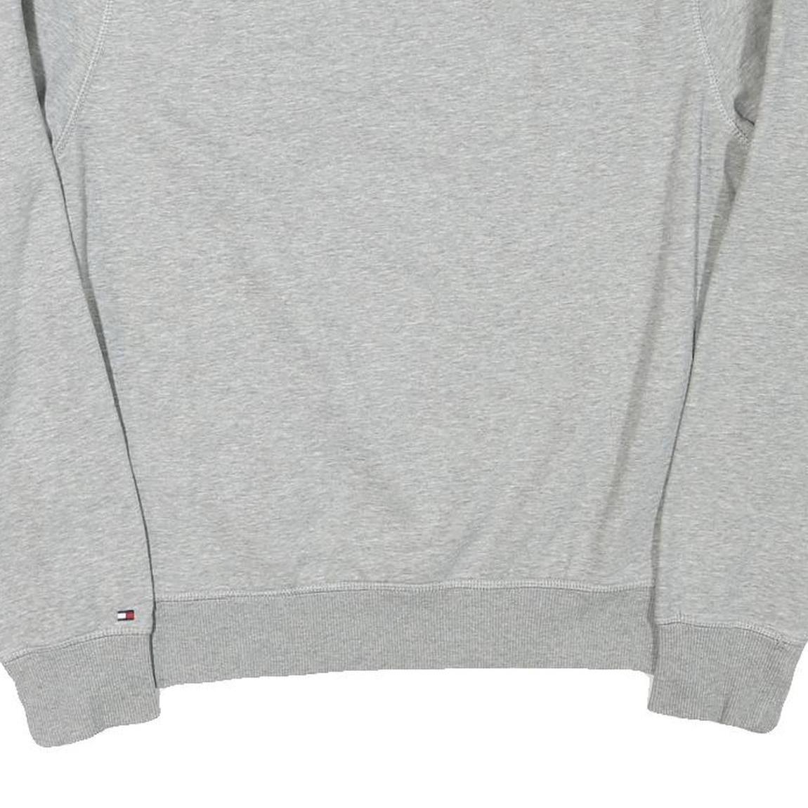 TOMMY HILFIGER Mens Grey Crew Neck M Cotton Blend Sweatshirt Casual