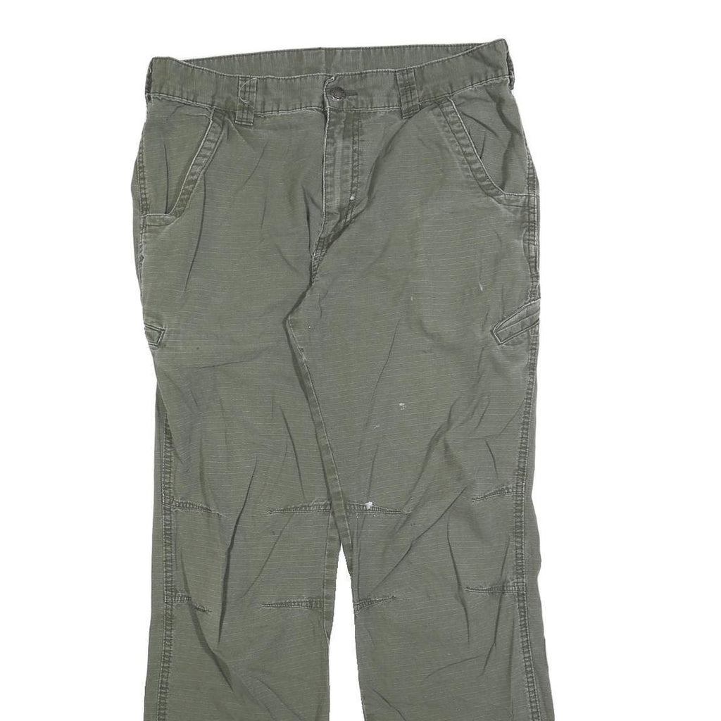 DICKIES Mens Cotton Blend Green Regular Fit Straight Leg Trousers W34 L30