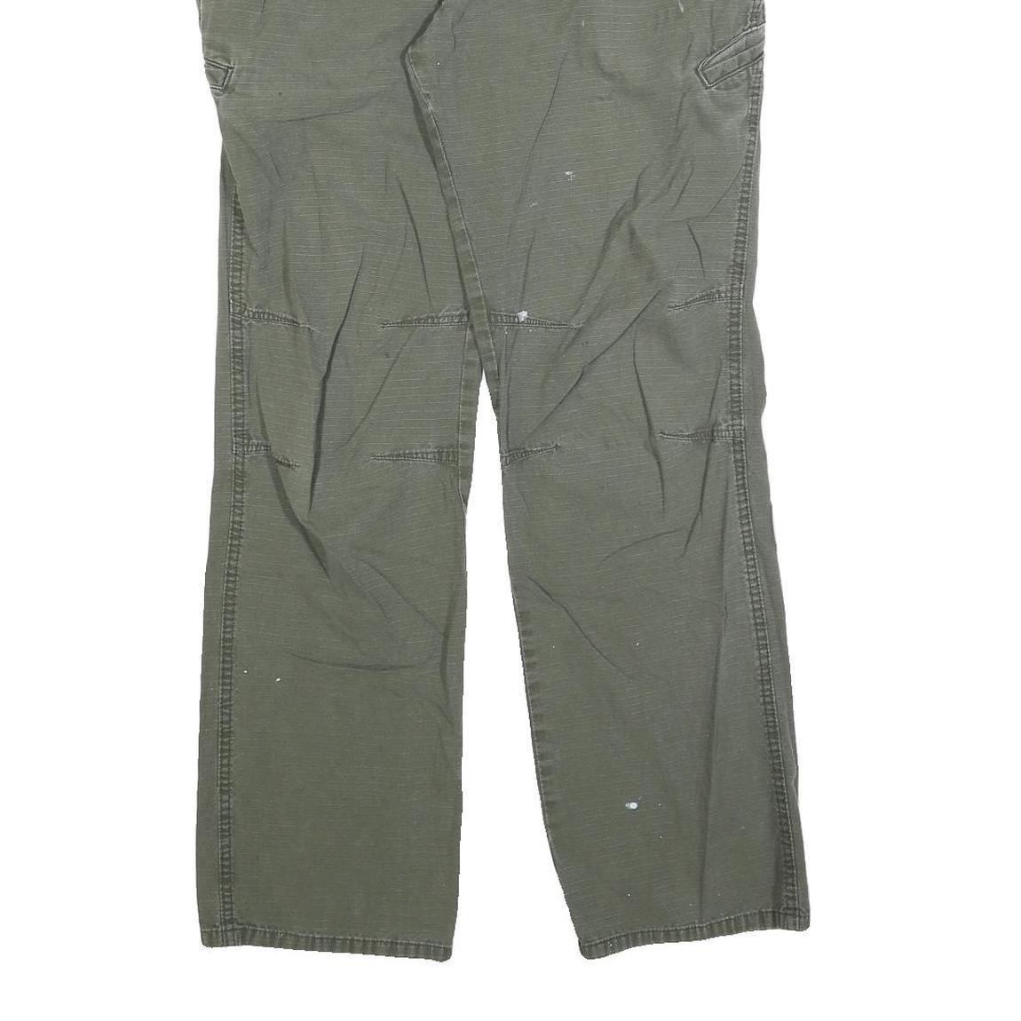 DICKIES Mens Cotton Blend Green Regular Fit Straight Leg Trousers W34 L30