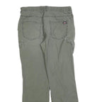 DICKIES Mens Cotton Blend Green Regular Fit Straight Leg Trousers W34 L30