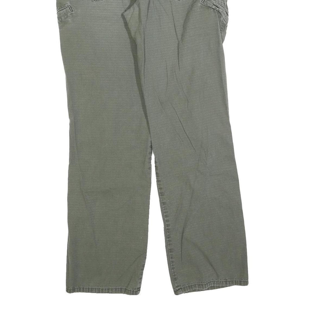 DICKIES Mens Cotton Blend Green Regular Fit Straight Leg Trousers W34 L30