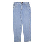 DICKIES Mens Regular Fit Blue Denim Jeans W33 L32 Workwear Utility Pockets Zip