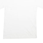 Mens White Plain Cotton T-Shirt S Short Sleeve V-Neck Basic Casual Top