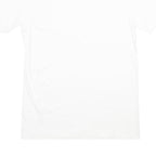 Mens White Plain Cotton T-Shirt S Short Sleeve V-Neck Basic Casual Top