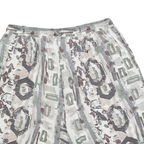 GIN TONIC Mens Shorts Beige Green Pattern L W32 Polyester Blend Casual Relaxed