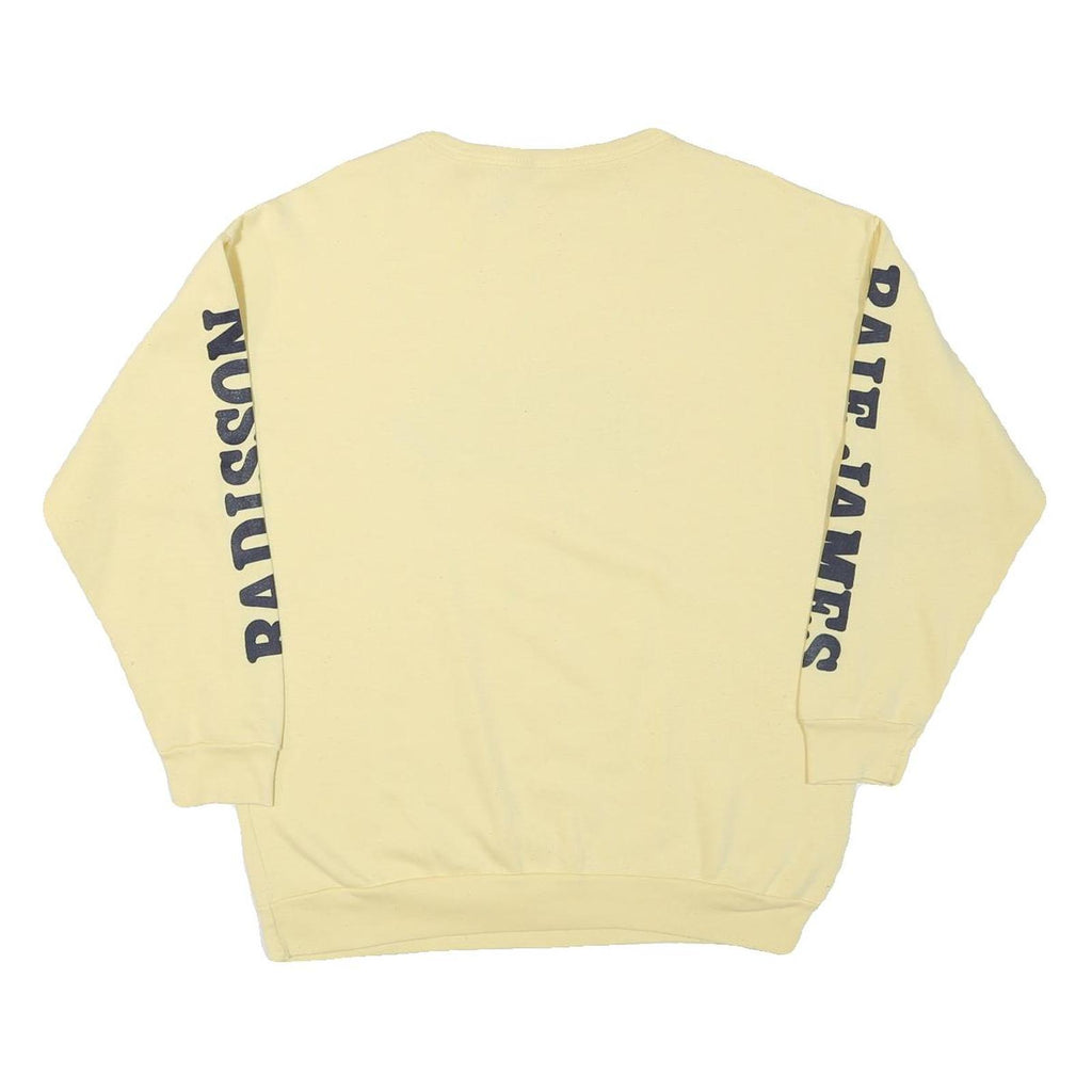 Mens Cream Sweatshirt Date James Radisson M Crew Neck Cotton Blend Casual