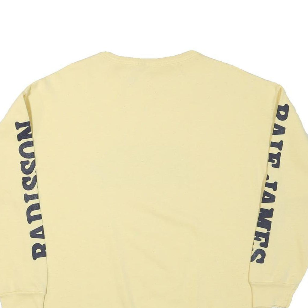 Mens Cream Sweatshirt Date James Radisson M Crew Neck Cotton Blend Casual