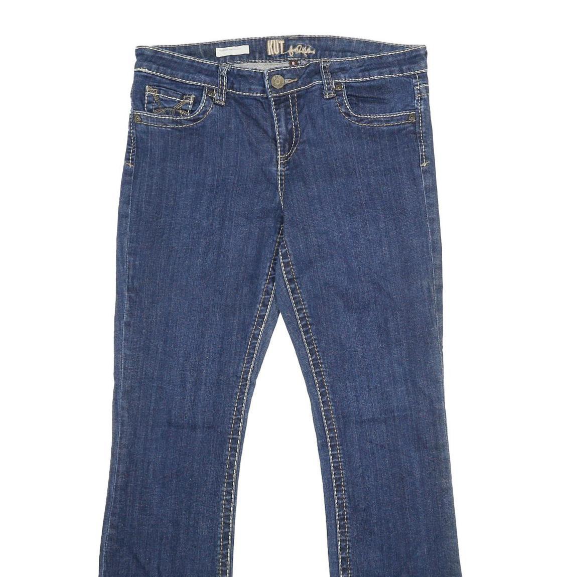 KUT Womens Jeans Blue Regular Bootcut Denim Medium W32 L32 Stylish Casual Fit