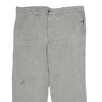 MARSUM Mens Cotton Grey Regular Fit Straight Leg Trousers W40 L30 Comfortable