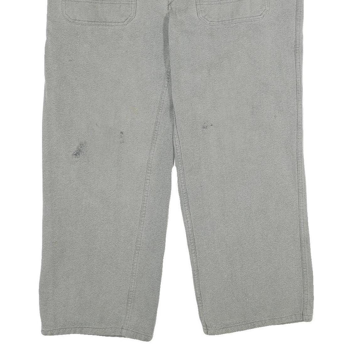 MARSUM Mens Cotton Grey Regular Fit Straight Leg Trousers W40 L30 Comfortable