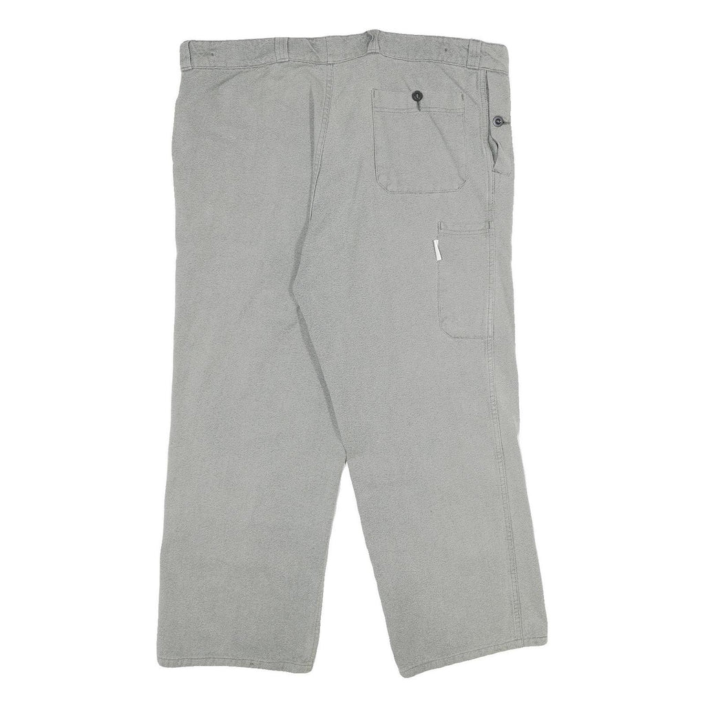 MARSUM Mens Cotton Grey Regular Fit Straight Leg Trousers W40 L30 Comfortable