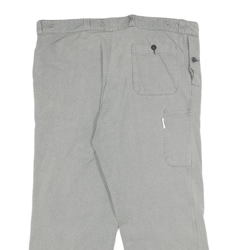 MARSUM Mens Cotton Grey Regular Fit Straight Leg Trousers W40 L30 Comfortable