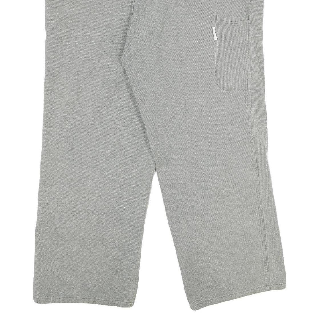 MARSUM Mens Cotton Grey Regular Fit Straight Leg Trousers W40 L30 Comfortable