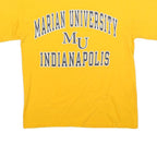 CHAMPION Womens Yellow Marian University Cotton Regular Fit T-Shirt Short Sleeve