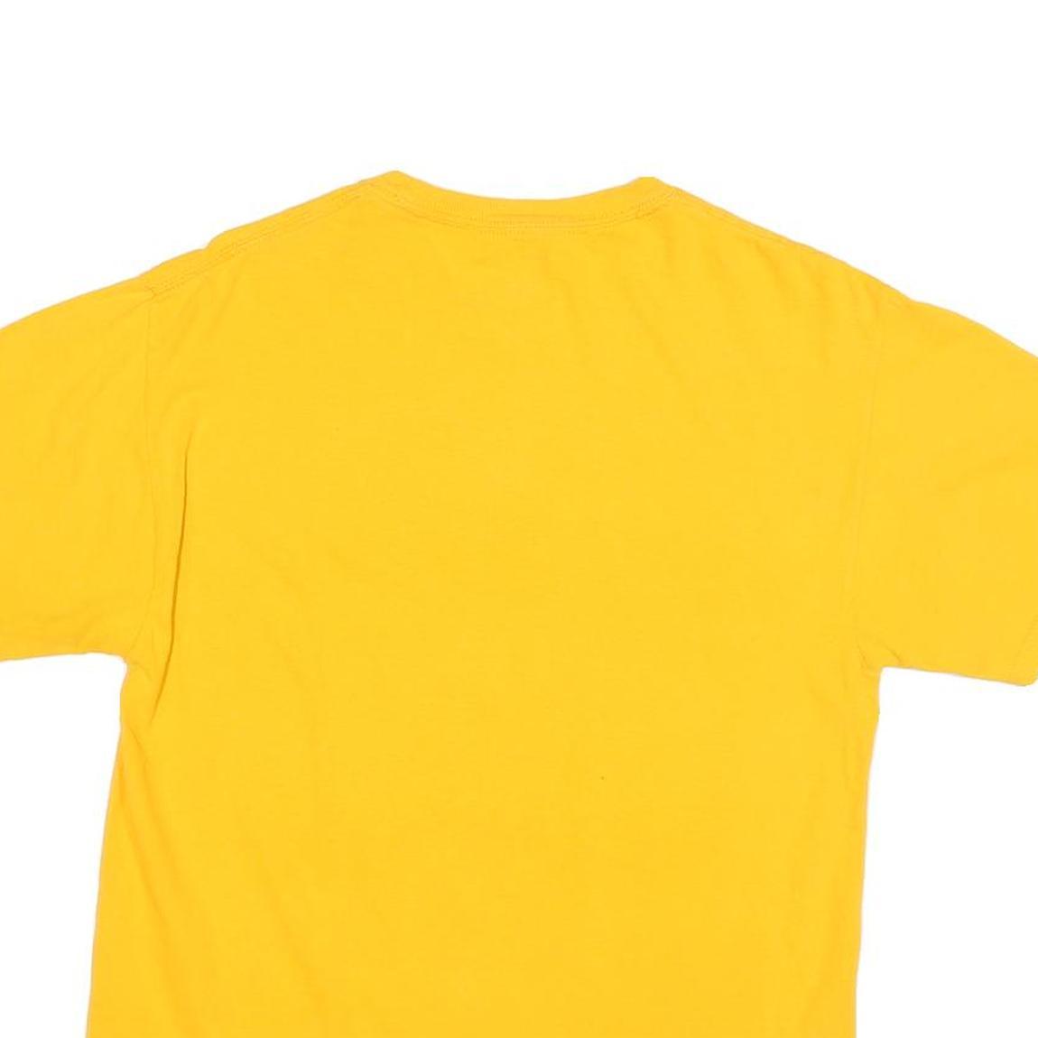 CHAMPION Womens Yellow Marian University Cotton Regular Fit T-Shirt Short Sleeve