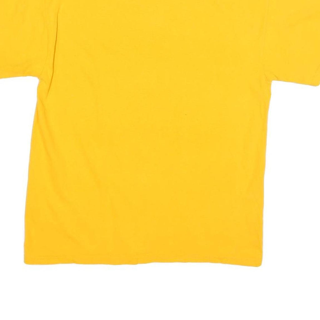 CHAMPION Womens Yellow Marian University Cotton Regular Fit T-Shirt Short Sleeve