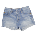 LEVI'S Womens Denim Shorts Blue Casual M W26 Cut-Off Distressed Hem
