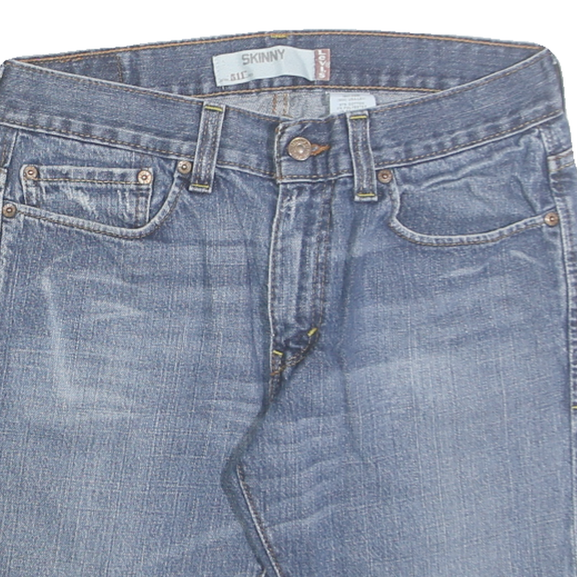 LEVI'S Mens Denim Blue Skinny Cut-Off Shorts M W33 Casual Summer Wear