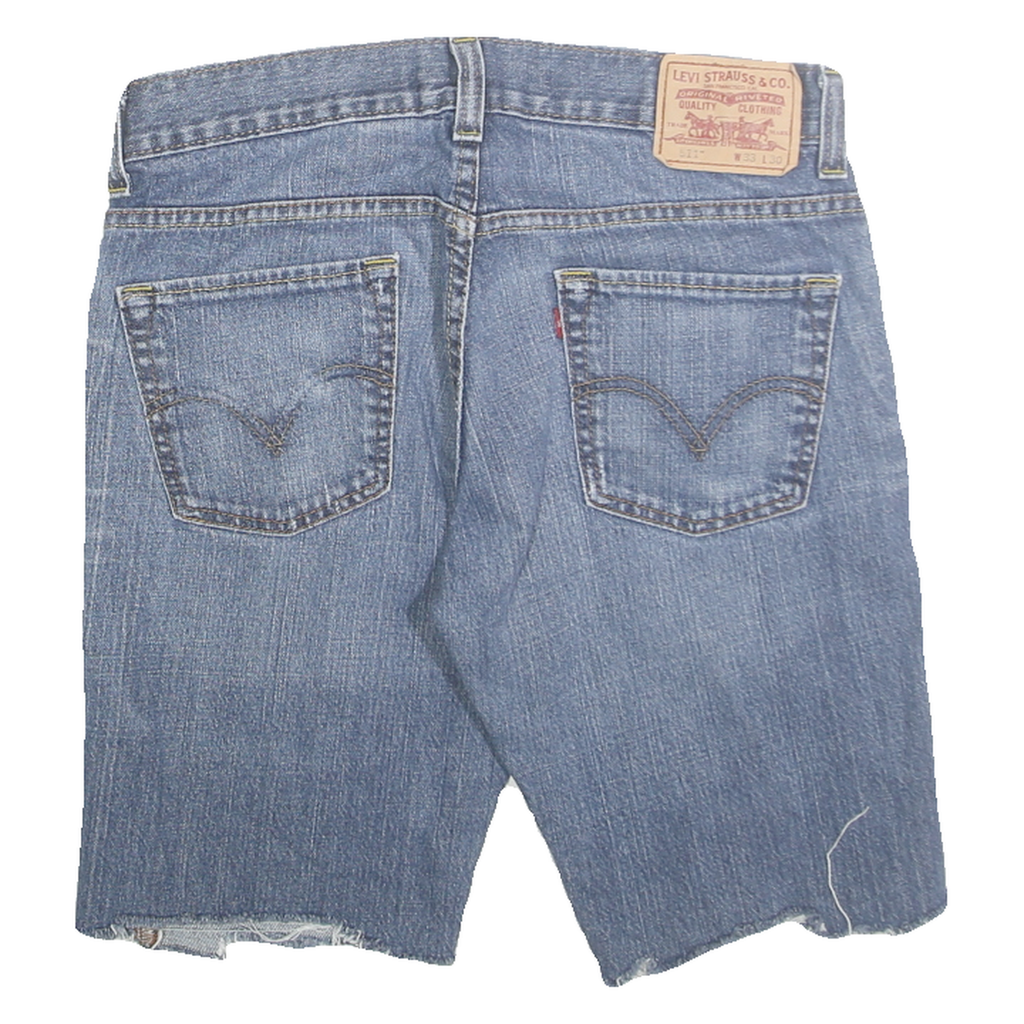 LEVI'S Mens Denim Blue Skinny Cut-Off Shorts M W33 Casual Summer Wear