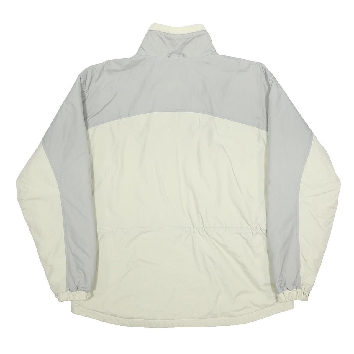 COLUMBIA Womens Cream & Grey Nylon Zip Jacket L Outdoor Activewear