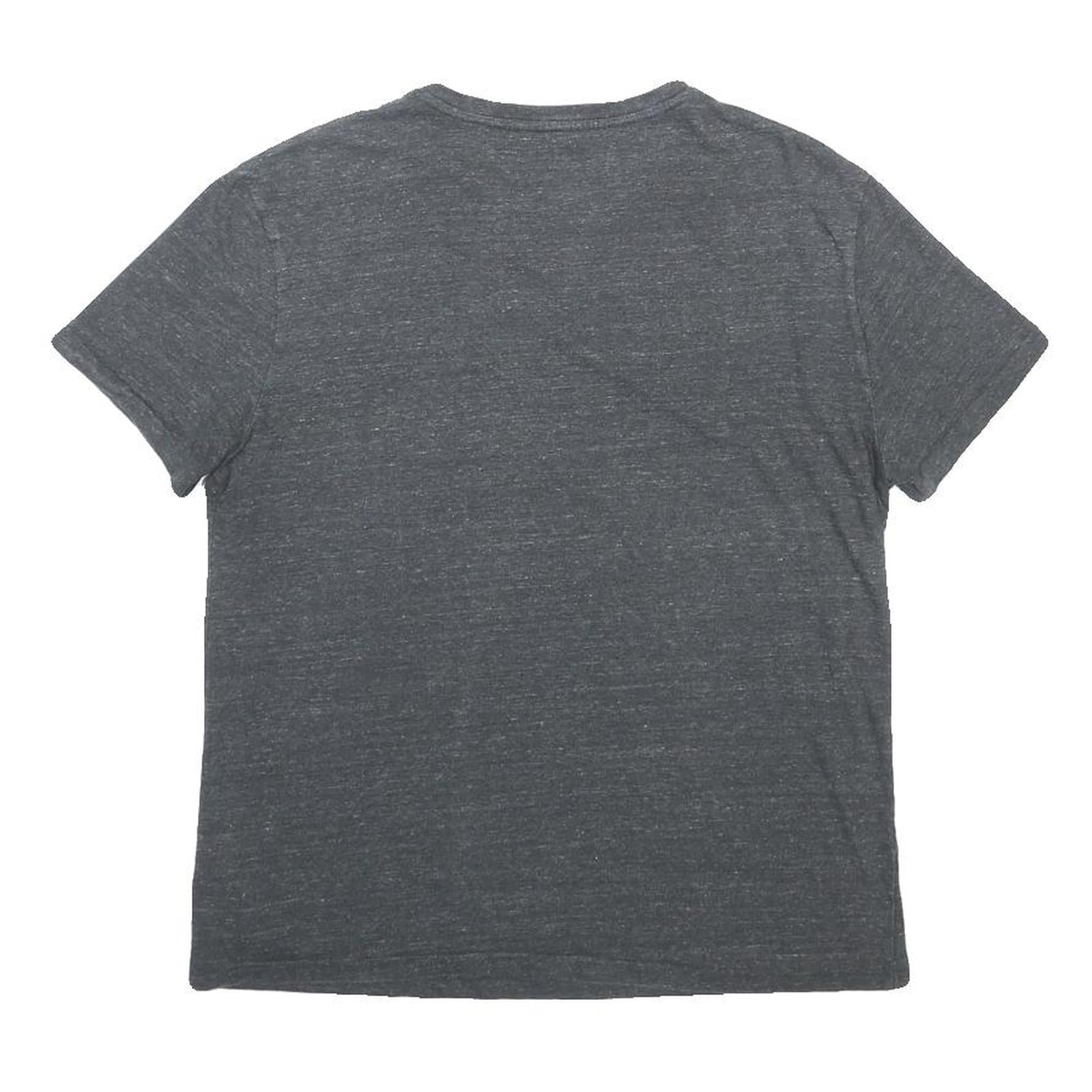 POLO RALPH LAUREN Womens Grey V-Neck T-Shirt S Cotton Blend Classic Fit