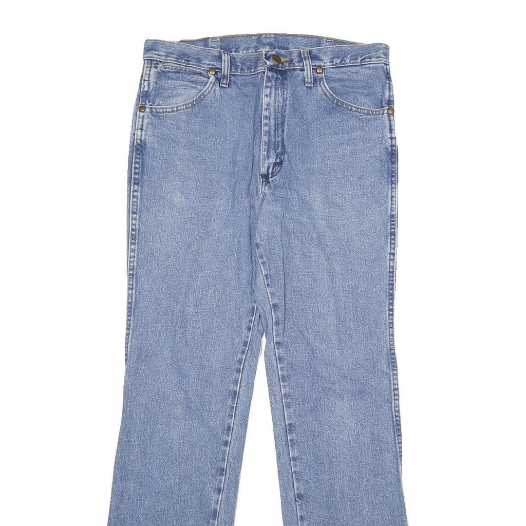 WRANGLER Mens Jeans Blue Regular Straight Denim Medium W31 L32 Classic Fit Zip