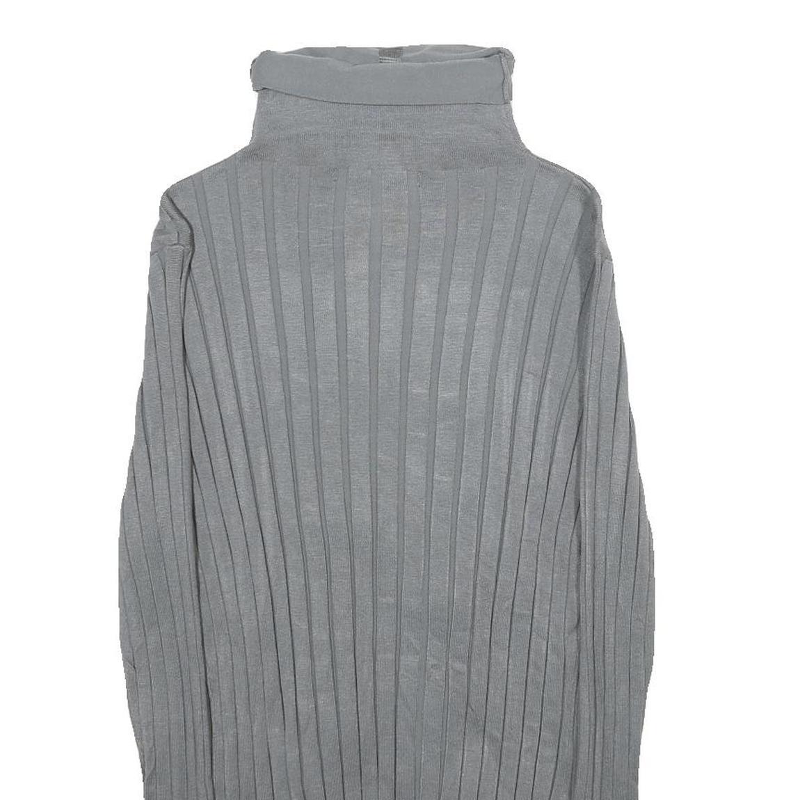 UNITED STATES SWEATERS Womens Grey Plain Pullover Roll Neck Basic Knit XS Soft