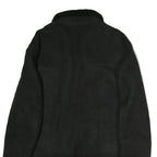 Mens Black Long Sleeve Button Jacket Polyester Classic Coat L Plain Warm