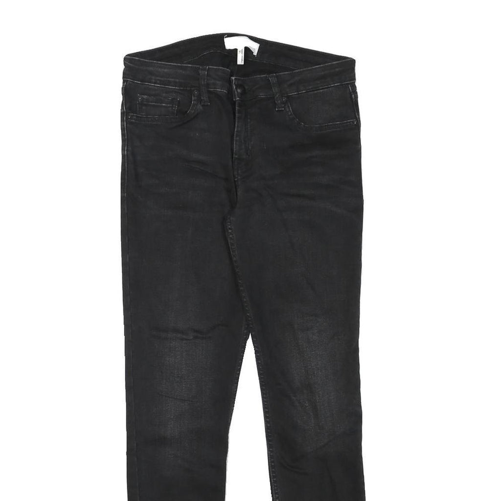 MANGO Womens Jeans Black Slim Skinny Denim Medium W29 L29 Stretch Cotton Blend