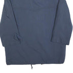 Womens Blue Button Closure Casual Jacket L Polyester Blend Plain Lightweight