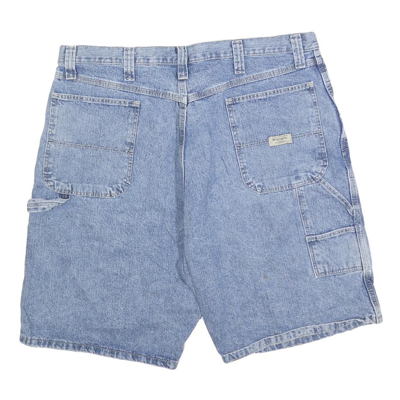 WRANGLER Mens Cotton Blend Blue Casual XL W38 Shorts Carpenter Workwear