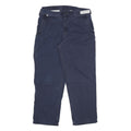 CARHARTT Mens Cotton Blend Navy Blue Relaxed Straight Trousers W34 L30 Workwear