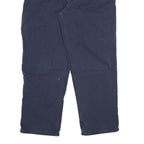 CARHARTT Mens Cotton Blend Navy Blue Relaxed Straight Trousers W34 L30 Workwear