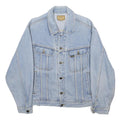 LEE Mens Blue Denim Jacket L Cotton Button Closure Classic Fit Casual Outerwear