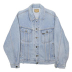 LEE Mens Blue Denim Jacket L Cotton Button Closure Classic Fit Casual Outerwear